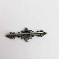 Antique Sterling Silver Gold Accent Ivy Leaf Brooch Sweetheart - Image 5