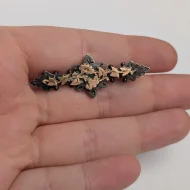 Antique Sterling Silver Gold Accent Ivy Leaf Brooch Sweetheart - Image 10