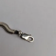 Vintage Sterling Silver Wave Panel Bracelet 925 Hollow - Image 7