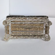 Antique Sterling Silver Topped Cut Glass Trinket Box Edwardian - Image 6