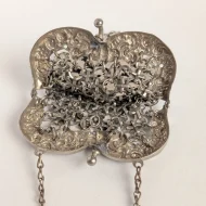 Vintage Silver Tone Chain Link Coin Purse Metal Mesh - Image 5