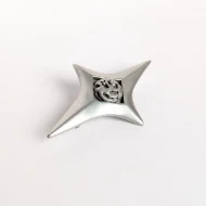 Vintage Pewter Guiding Star Brooch Scottish Large Four Pointed - Image 5