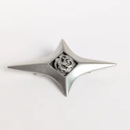 Vintage Pewter Guiding Star Brooch Scottish Large Four Pointed - Image 6