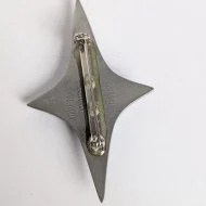 Vintage Pewter Guiding Star Brooch Scottish Large Four Pointed - Image 7