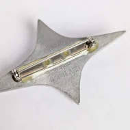 Vintage Pewter Guiding Star Brooch Scottish Large Four Pointed - Image 8