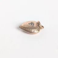 Antique 9ct Gold Seed Pearl Love Heart Pendant Hollow Charm - Image 13
