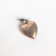 Antique 9ct Gold Seed Pearl Love Heart Pendant Hollow Charm - Image 12