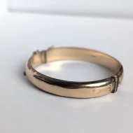 Vintage 9ct Metal Code 1/5 Gold Bangle Etched Hinged - Image 11