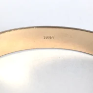 Vintage 9ct Metal Code 1/5 Gold Bangle Etched Hinged - Image 7