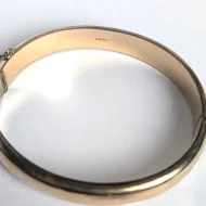 Vintage 9ct Metal Code 1/5 Gold Bangle Etched Hinged - Image 6