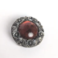 Vintage Sterling Silver Danish Amber Brooch Mid Century Niels Erik From Scandi - Image 4