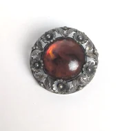 Vintage Sterling Silver Danish Amber Brooch Mid Century Niels Erik From Scandi - Image 10
