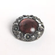 Vintage Sterling Silver Danish Amber Brooch Mid Century Niels Erik From Scandi - Image 9