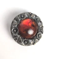 Vintage Sterling Silver Danish Amber Brooch Mid Century Niels Erik From Scandi - Image 8
