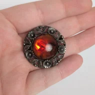 Vintage Sterling Silver Danish Amber Brooch Mid Century Niels Erik From Scandi - Image 3