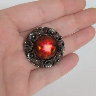 Vintage Sterling Silver Danish Amber Brooch Mid Century Niels Erik From Scandi - Image 2