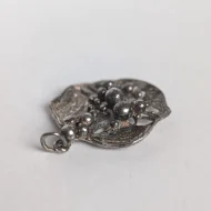 Vintage Sterling Silver Brutalist Pendant Abstract Raised Modernist - Image 5