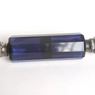 Antique Sterling Silver Cobolt Blue Glass Double Ended Scent Bottle Perfume - Image 14