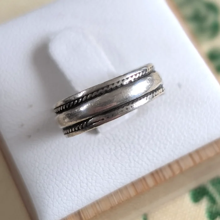Vintage Sterling Silver Stacking Band 925