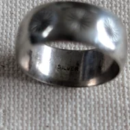 Vintage Sterling Silver Star Cut Chunky Ring Simple Minimalist Band - Image 6