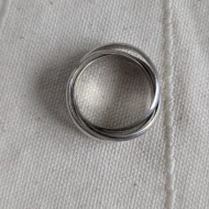 Vintage Sterling Silver Russian Wedding Ring Multi Band Twist - Image 3
