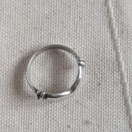 Vintage Sterling Silver Chunky Wishbone Chevron Ring 925 - Image 8