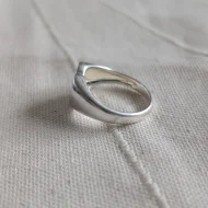 Cute Sterling Silver Pave Chunky Love Heart Stacker Ring 925 - Image 6