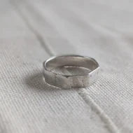 Sterling Silver Octagon Stacking Band 925 - Image 8