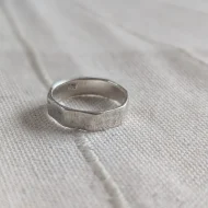 Sterling Silver Octagon Stacking Band 925 - Image 7
