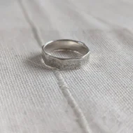 Sterling Silver Octagon Stacking Band 925 - Image 5