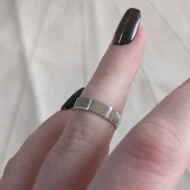 Sterling Silver Octagon Stacking Band 925 - Image 2