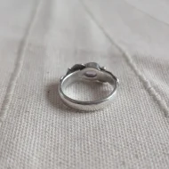 Sterling Silver Amethyst Feather Ring Boho 925 Stacker - Image 8