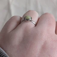 Vintage Sterling SIlver Connemara Marble Ring 925 Round Stacker - Image 9