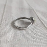 Vintage Sterling SIlver Connemara Marble Ring 925 Round Stacker - Image 7