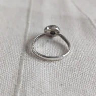 Vintage Sterling SIlver Connemara Marble Ring 925 Round Stacker - Image 6