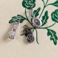 Silver Small Pendant Bundle 3x CZ Purple Kit Heath Celtic