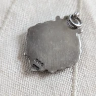 Antique Sterling Silver and Rose Gold Accent Medal Fob - Image 4
