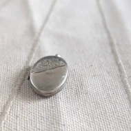 Vintage Sterling Silver Oval Locket Double Photo Etched - Image 3