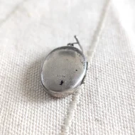Vintage Sterling Silver Oval Locket Double Photo Etched - Image 7