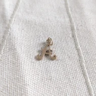 9ct Yellow Gold Letter A Pendant, Cursive Minimalist - Image 6