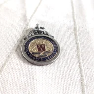 Antique Sterling Silver Enamel Medal Fob Newcastle Business Houses Sports League - Image 3