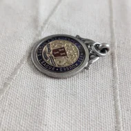 Antique Sterling Silver Enamel Medal Fob Newcastle Business Houses Sports League - Image 4