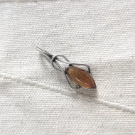 Sterling Silver Amber Twisted Modern Pendant - Image 2