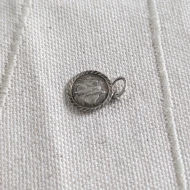 Tiny Vintage Silver St Christopher Charm Pendant - Image 3