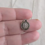 Tiny Vintage Silver St Christopher Charm Pendant - Image 4