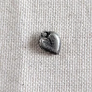 Antique Victorian Sterling Silver Tiny Love Heart Charm Pendant Hallmarked 1890s - Image 6