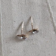 Vintage 9ct Gold Andralok Love Heart Bow Crystal Stud Earrings - Image 4