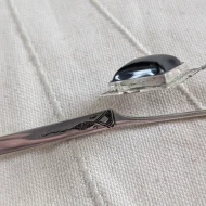 Vintage Silver Bookmark/Letter Opener Onyx Long Etched - Image 8