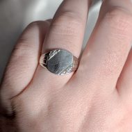 Vintage Sterling Silver Ornate Signet Ring Chunky Square - Image 2