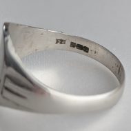 Vintage Sterling Silver Ornate Signet Ring Chunky Square - Image 11